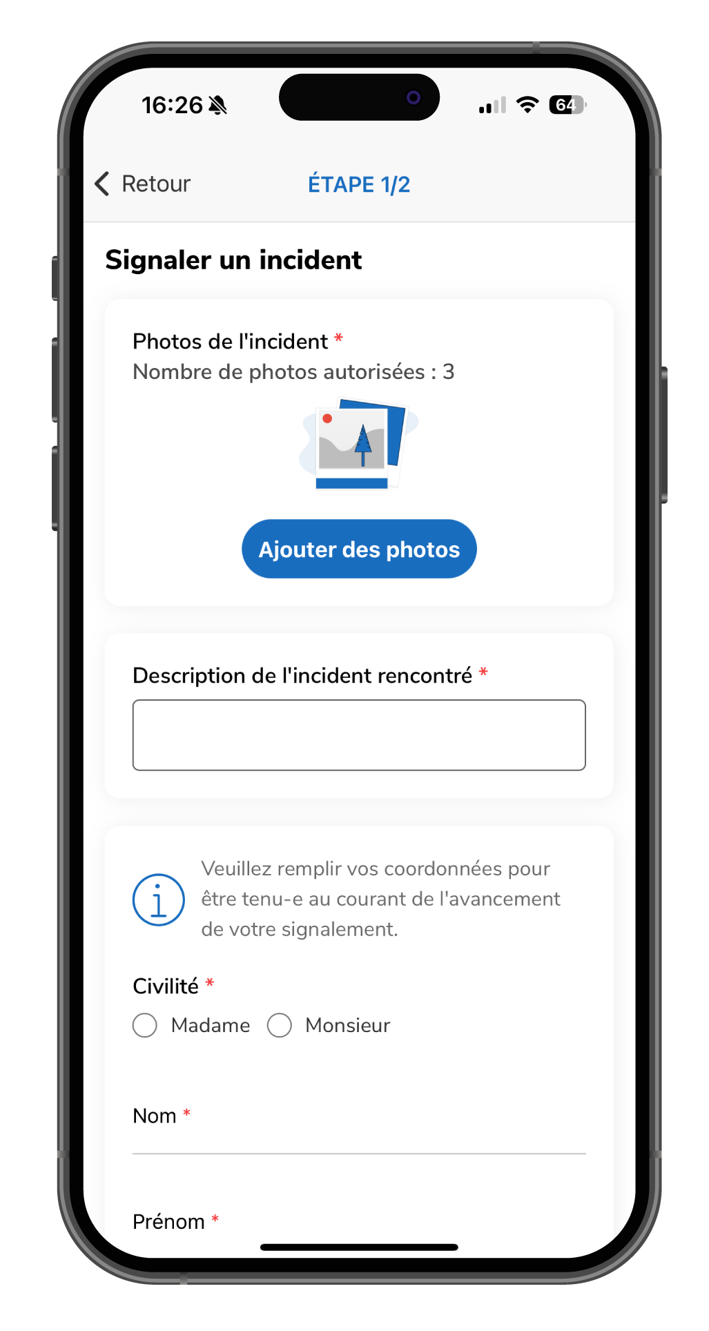 Ici Mérignac - je signale un incident