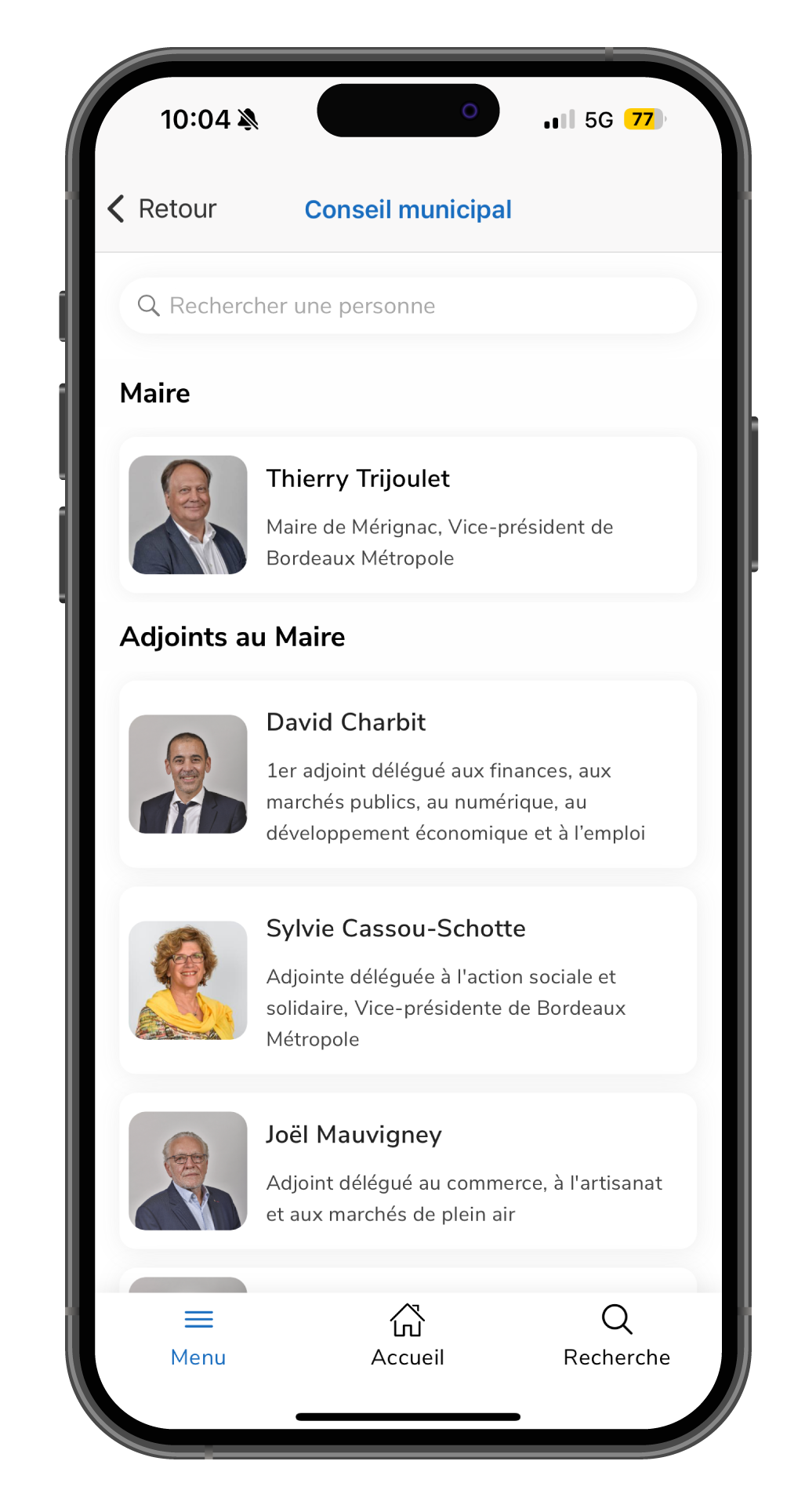 Ici Mérignac - liste de vos élus